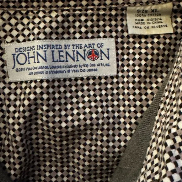 John Lennon Designs Shirts John Lennon Designed Dress Shirt Xl